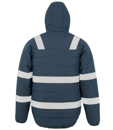 Result Recycled Ripstop Padded Safety Jacket RS500 - RS500 Navy Back