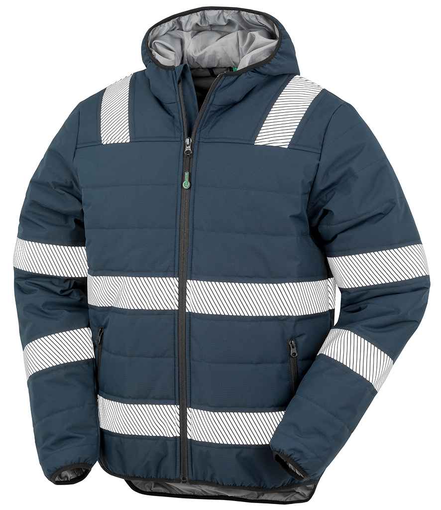 Result Recycled Ripstop Padded Safety Jacket RS500 - Navy
