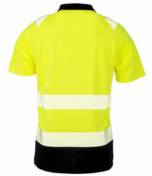 Result Recycled Safety Polo Shirt RS501 - RS501 Fluorescent Yellow Back
