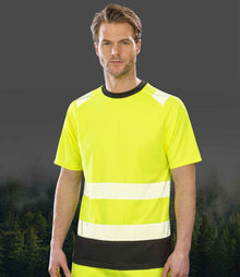 Result Recycled Safety T-Shirt RS502 - RS502 Fluorescent Yellow Model