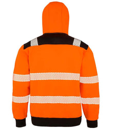 Result Recycled Safety Zip Hoodie RS503 - RS503 Fluorescent Orange Back