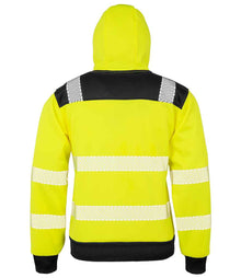 Result Recycled Safety Zip Hoodie RS503 - RS503 Fluorescent Yellow Back