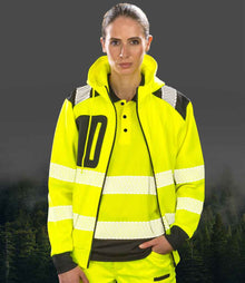 Result Recycled Safety Zip Hoodie RS503 - RS503 Fluorescent Yellow Model