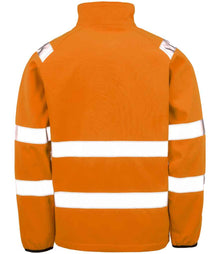 Result Recycled Printable Safety Soft Shell Jacket RS505 - RS505 Fluorescent Orange Back