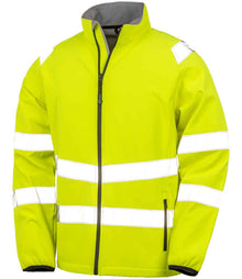 Result Recycled Printable Safety Soft Shell Jacket RS505 - Fluorescent Yellow