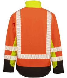 Result Recycled Three Layer Printable 3-Tone Safety Soft Shell Jacket RS506 - RS506 Fluorescent Yellow/Orange/Black Back