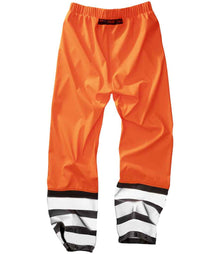 Result Recycled Heavy Duty Prism PU Safe and Dry Trousers RS508 - Fluorescent Orange/Black