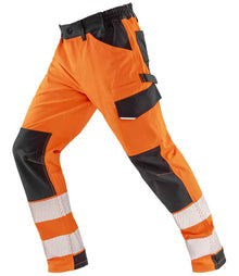 Result Recycled Dynamic Stretch Safety Trousers RS517 - RS517 Fluorescent Orange Side