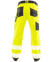 Result Recycled Dynamic Stretch Safety Trousers RS517 - RS517 Fluorescent Yellow Back