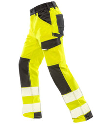 Result Recycled Dynamic Stretch Safety Trousers RS517 - RS517 Fluorescent Yellow Side