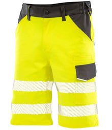 Result Recycled Dynamic Stretch Safety Shorts RS519 - Fluorescent Yellow