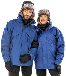 Result 3-in-1 Waterproof Zip and Clip Fleece Lined Jacket RS68 - RS68 Royal Blue/Black Model