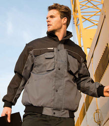 Result Work-Guard Zip Sleeve Heavy Duty Jacket RS71 - RS71 Grey/Black Model