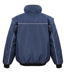 Result Work-Guard Zip Sleeve Heavy Duty Jacket RS71 - RS71 Navy/Navy Back