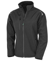 Result Recycled Ladies Three Layer Printable Soft Shell Jacket RS900F - Black