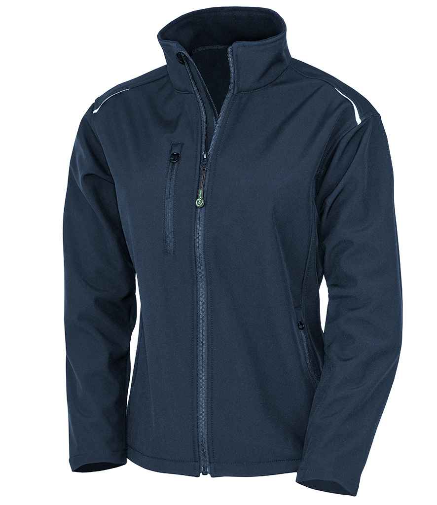 Result Recycled Ladies Three Layer Printable Soft Shell Jacket RS900F - Navy