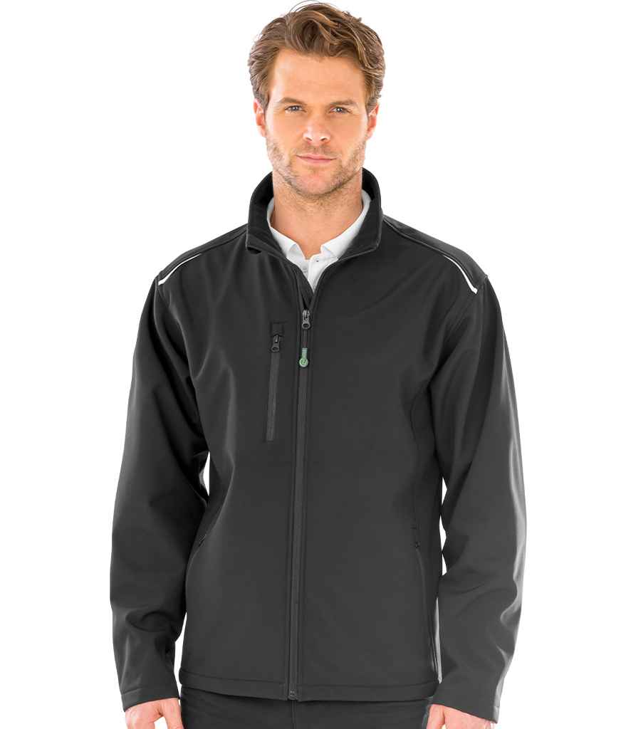 Result Recycled Three Layer Printable Soft Shell Jacket RS900 - RS900 Black Model