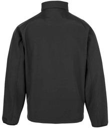 Result Recycled Kids Two Layer Printable Soft Shell Jacket RS901B - RS901B Black Back