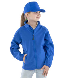 Result Recycled Kids Two Layer Printable Soft Shell Jacket RS901B - RS901B Royal Blue Model