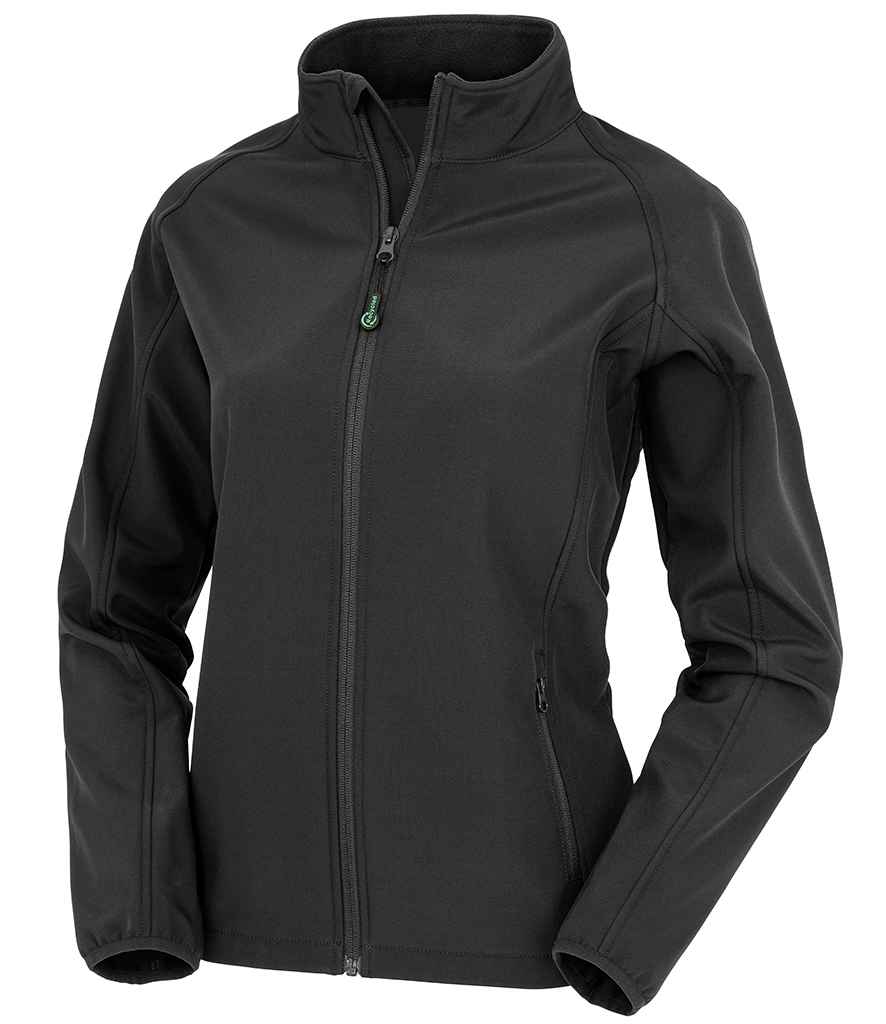 Result Recycled Ladies Printable Soft Shell Jacket RS901F - Black
