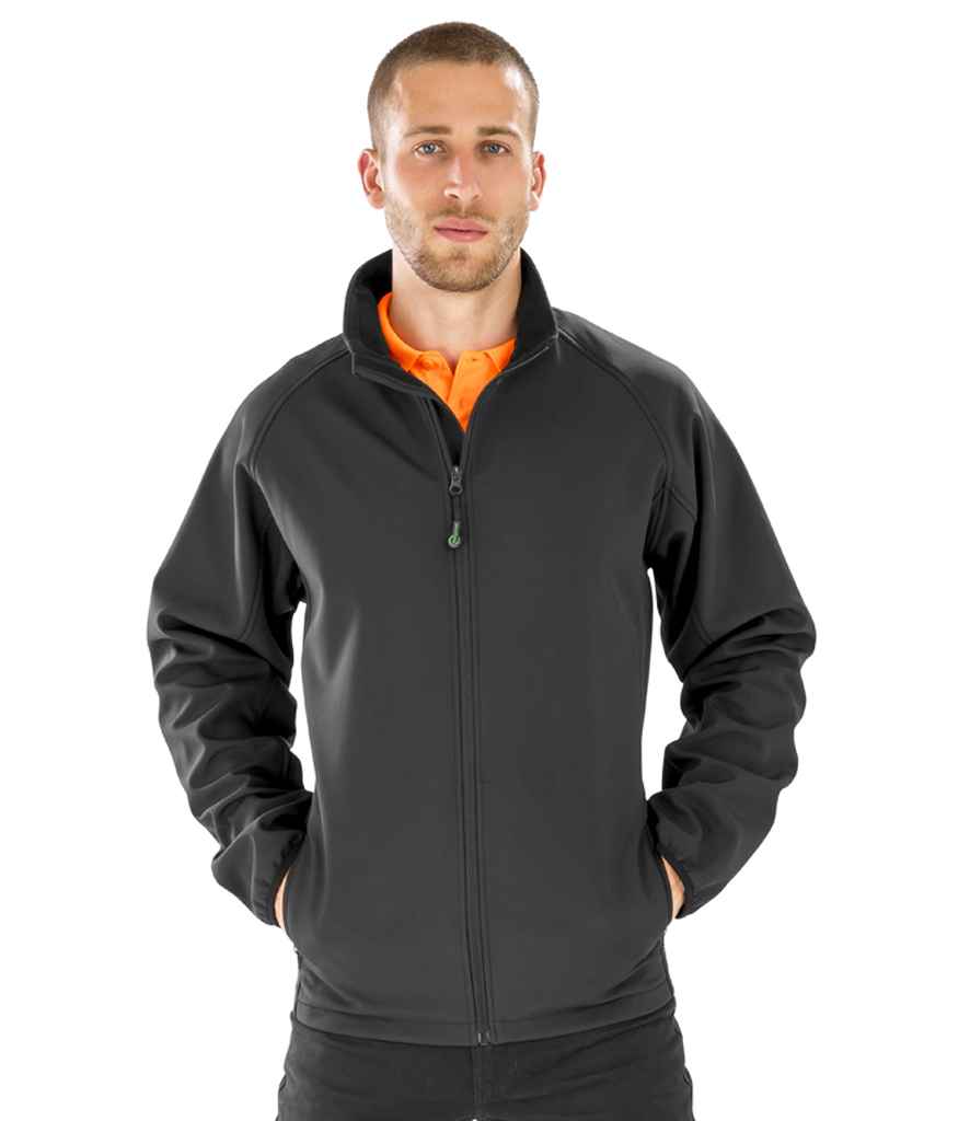 Result Recycled Printable Soft Shell Jacket RS901M - RS901M Black Model