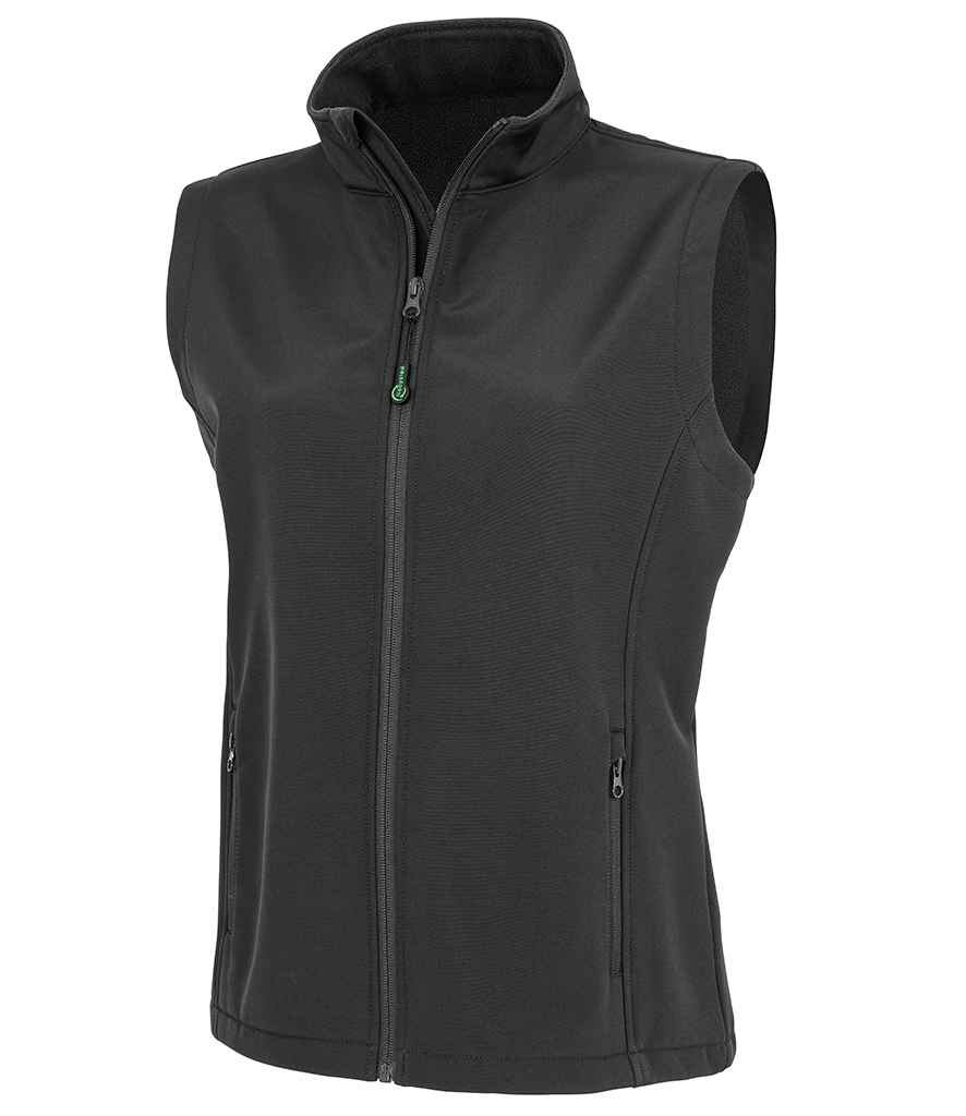Result Recycled Ladies Printable Soft Shell Bodywarmer RS902F - Black