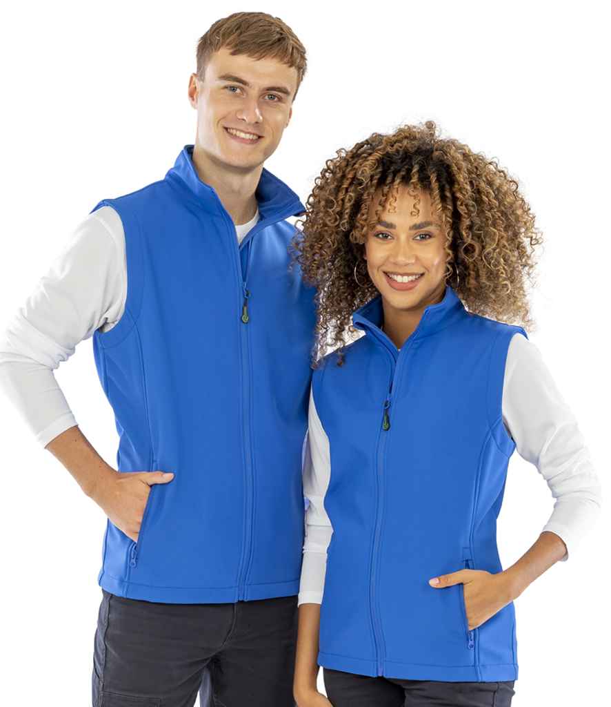 Result Recycled Ladies Printable Soft Shell Bodywarmer RS902F - RS902F Royal Blue Model