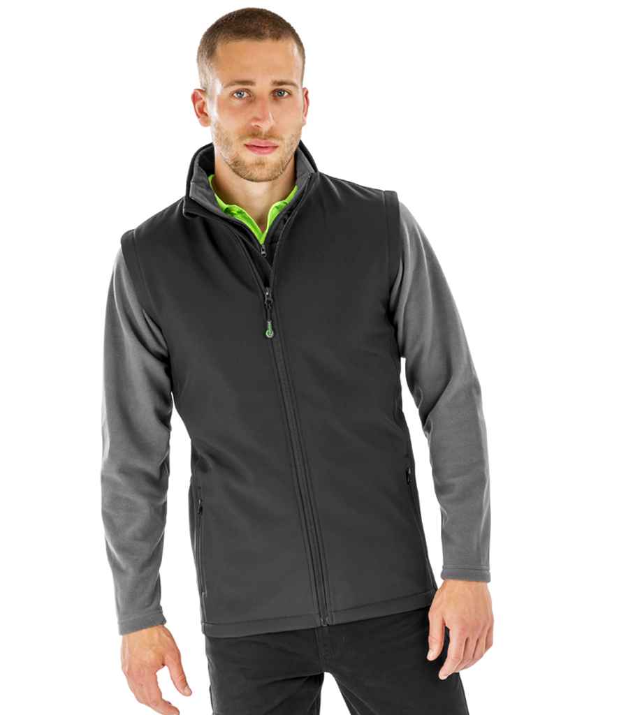 Result Recycled Printable Soft Shell Bodywarmer RS902M - RS902M Black Model