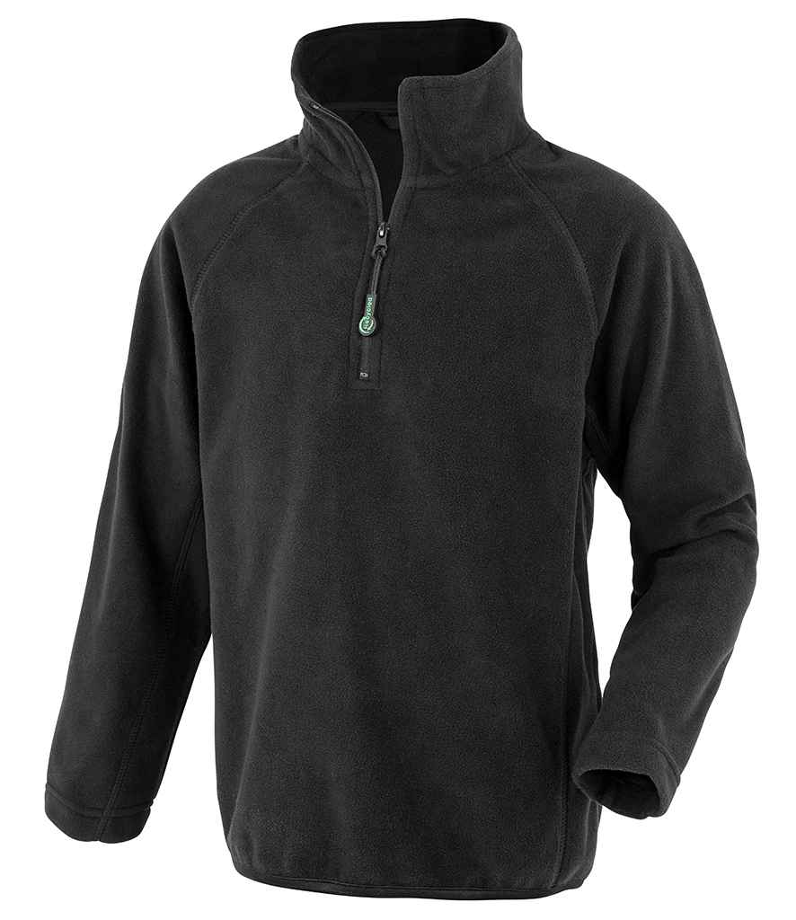 Result Recycled Kids Zip Neck Micro Fleece RS905B - Black