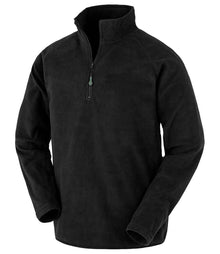 Result Recycled Zip Neck Micro Fleece RS905 - Black