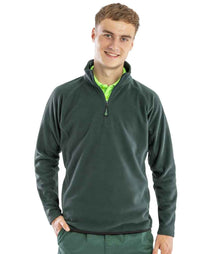Result Recycled Zip Neck Micro Fleece RS905 - RS905 Forest Green Model