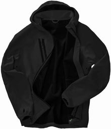 Result Recycled Three Layer Printable Hooded Soft Shell Jacket RS909 - RS909 Black/Black Detail