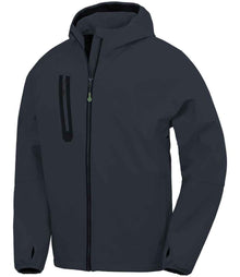 Result Recycled Three Layer Printable Hooded Soft Shell Jacket RS909 - Navy/Navy