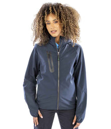Result Recycled Three Layer Printable Hooded Soft Shell Jacket RS909 - RS909 Navy/Navy Model