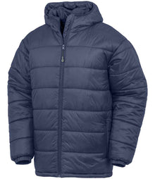 Result Recycled Hooded Padded Parka Jacket RS910 - Navy