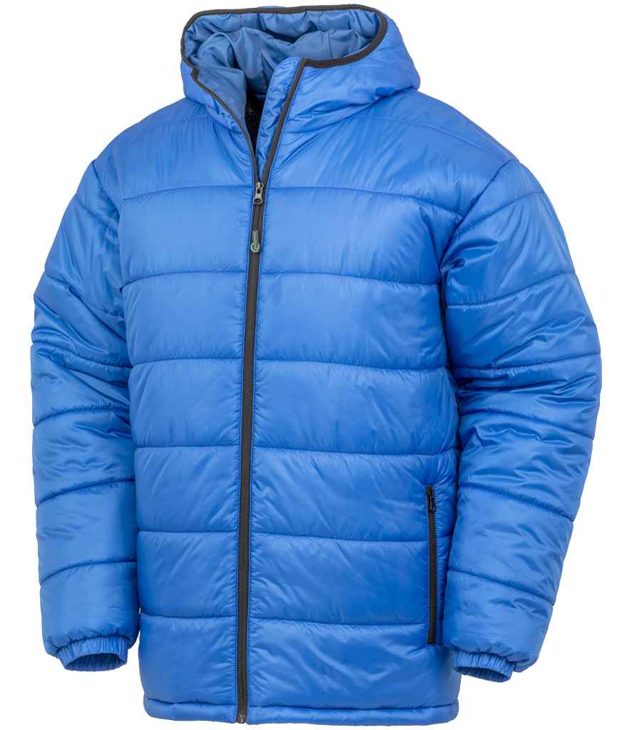 Result Recycled Hooded Padded Parka Jacket RS910 - Royal Blue