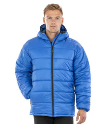 Result Recycled Hooded Padded Parka Jacket RS910 - RS910 Royal Blue Model