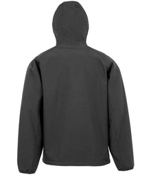 Result Recycled Three Layer Printable Hooded Soft Shell Jacket RS911M - RS911M Black Back