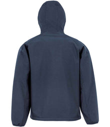 Result Recycled Three Layer Printable Hooded Soft Shell Jacket RS911M - RS911M Navy Back