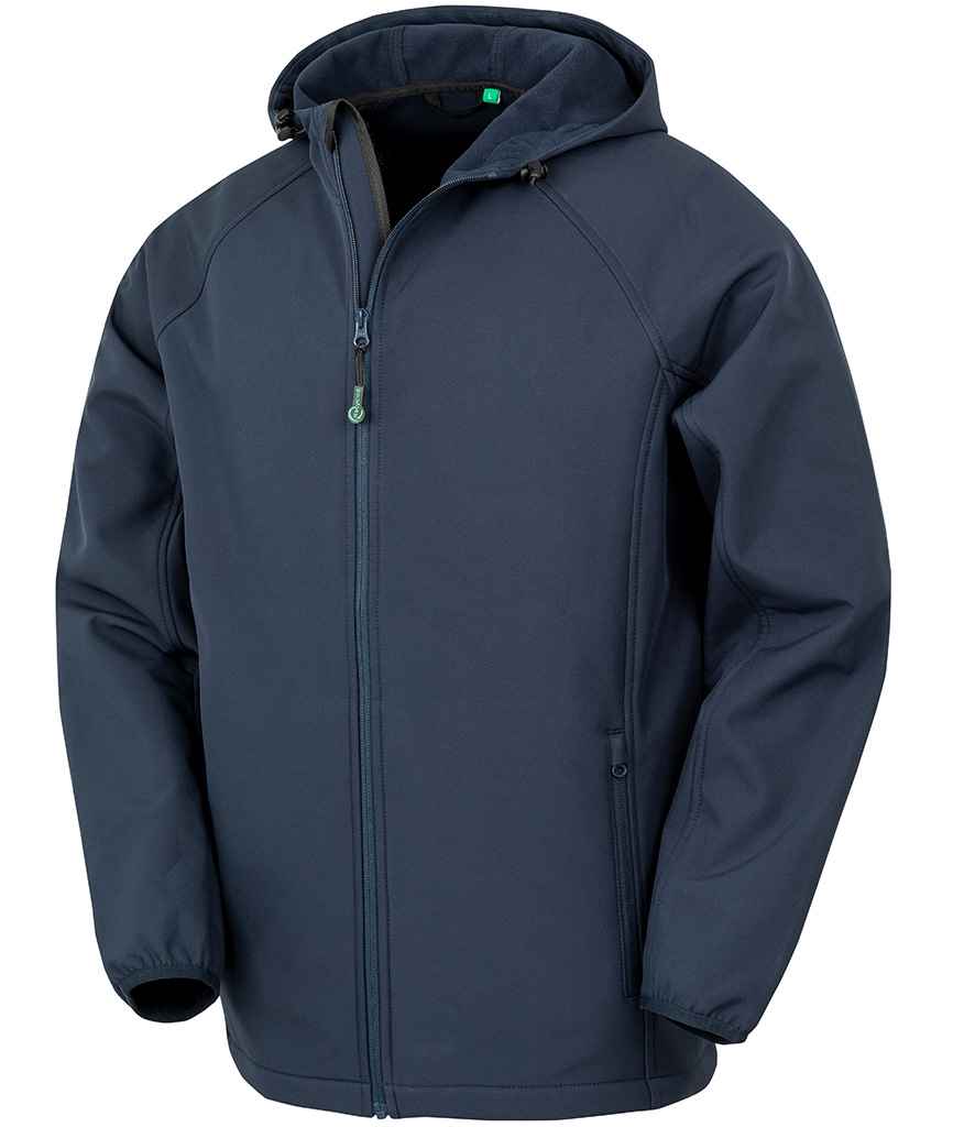 Result Recycled Three Layer Printable Hooded Soft Shell Jacket RS911M - Navy