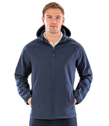 Result Recycled Three Layer Printable Hooded Soft Shell Jacket RS911M - RS911M Navy Model
