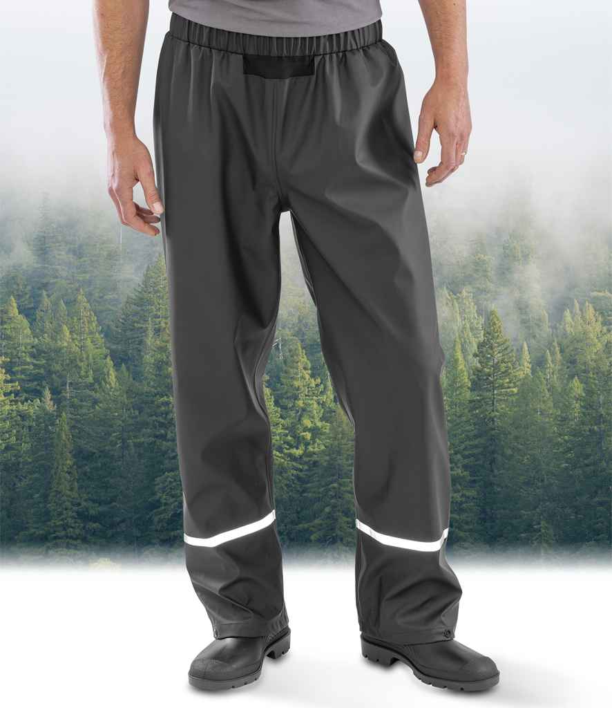 Result Recycled Prism PU Waterproof Trousers RS916 - RS916 Black Model