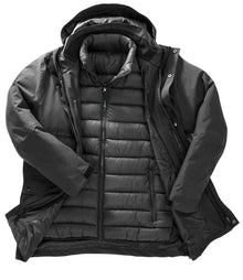 Result Recycled 3-in-1 Padded Ripstop Jacket RS920 - RS920 Black Detail