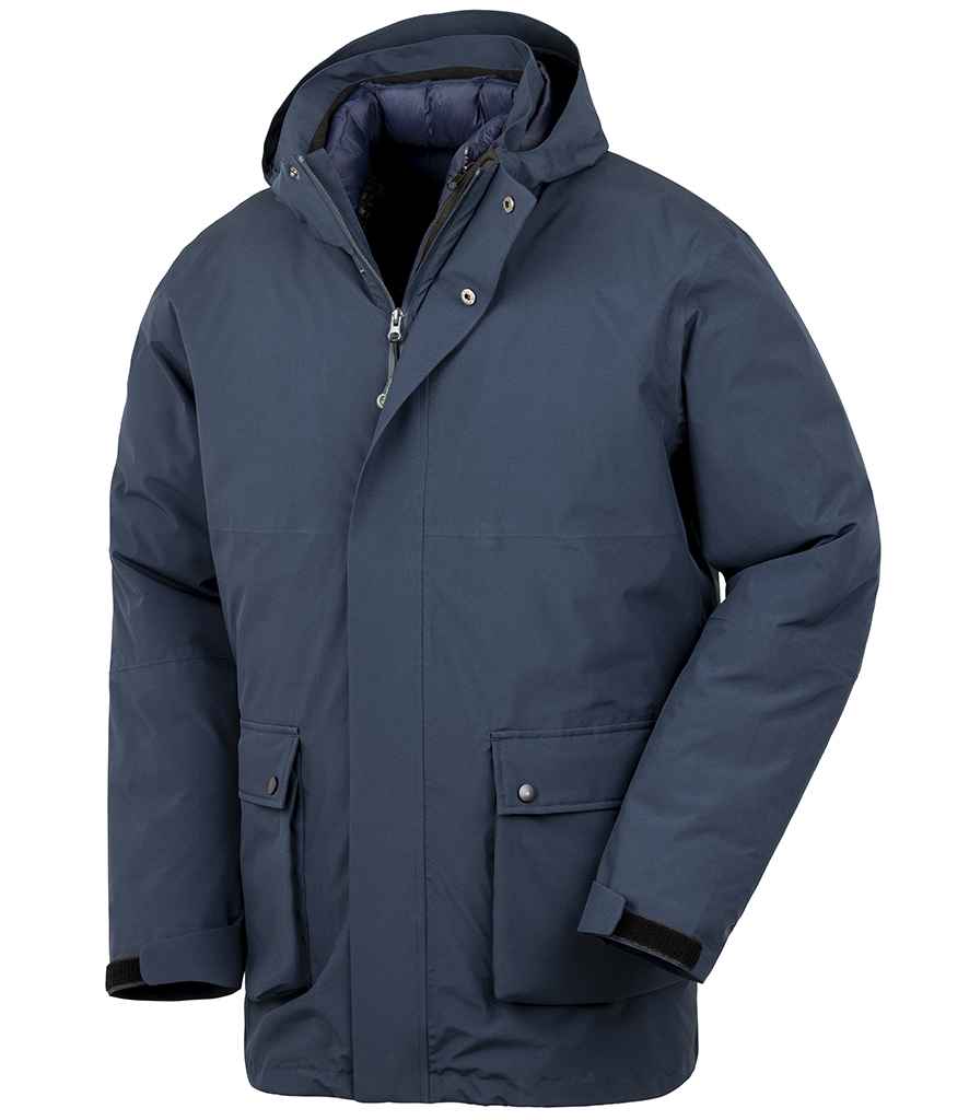 Result Recycled 3-in-1 Padded Ripstop Jacket RS920 - Navy