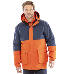 Result Recycled 3-in-1 Padded Ripstop Jacket RS920 - RS920 Orange/Navy Model