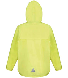 Result Waterproof Jacket/Trouser Suit in Carry Bag RS95 - RS95 Neon Yellow Back