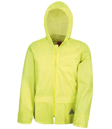 Result Waterproof Jacket/Trouser Suit in Carry Bag RS95 - Neon Yellow