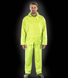 Result Waterproof Jacket/Trouser Suit in Carry Bag RS95 - RS95 Neon Yellow Model
