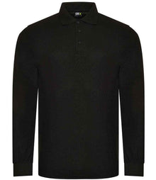 Pro RTX Pro Long Sleeve Piqué Polo Shirt RX102 - Black