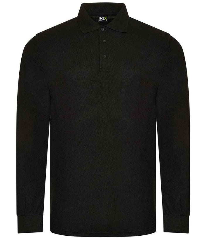 Pro RTX Pro Long Sleeve Piqué Polo Shirt RX102 - Black